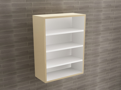 Corp Baie EOS Suspendat 2 Uși MDF Cappuccino Lucios 80x60x30 cm | Mobilier Baie Modern, Premium, Configurabil si Personalizabil - Hulgo Mobili [2]