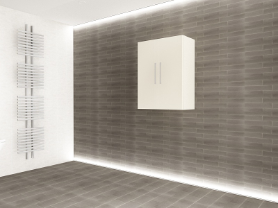 Corp Baie EOS Suspendat 2 Uși MDF Crem Lucios 80x60x30 cm | Mobilier Baie Modern, Premium, Configurabil si Personalizabil - Hulgo Mobili [3]