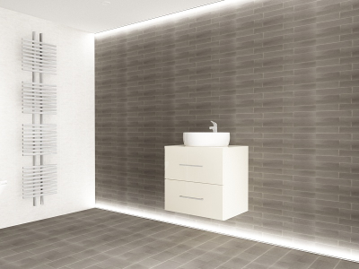 Corp Lavoar Baie EOS Suspendat 2 Sertare MDF Crem Lucios 60x60x45 cm | Mobilier Baie Modern, Premium, Configurabil si Personalizabil - Hulgo Mobili [2]