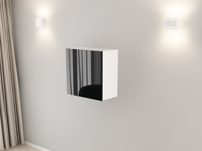 Corp CUB 60 MDF Alb/Negru Lucios - QUADRO | Modul Mobilier Suspendat Premium Configurabil Fără Mânere/Push to Open - Hulgo Mobili [2]