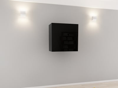Corp CUB 60 MDF Negru Lucios - QUADRO | Modul Mobilier Suspendat Premium Configurabil Fără Mânere/Push to Open - Hulgo Mobili [1]