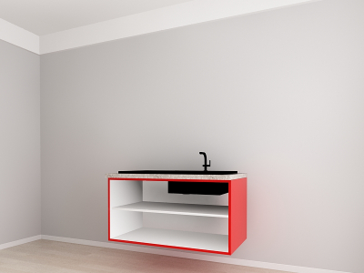 Evora 5 MDF Rosu Lucios - Set Mobilă Bucătărie Modulară Modernă MDF 4.8m Premium Configurabilă Deschidere Prin Apăsare Fără Mânere/Push to Open Design Integral Suspendat Personalizabil - Hulgo Mobili [12]