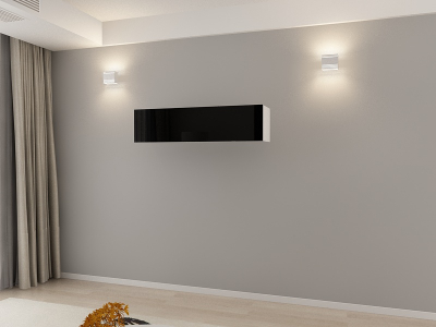 Corp Orizontal 120 MDF Alb/Negru Lucios - Quadro | Modul Mobilier Suspendat Premium Configurabil Fără Mânere/Push to Open - Hulgo Mobili [1]