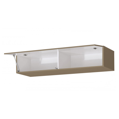 Corp Orizontal 120 MDF Cappuccino Lucios - Quadro | Modul Mobilier Suspendat Premium Configurabil Fără Mânere/Push to Open - Hulgo Mobili [2]