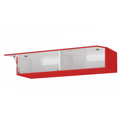 Corp Orizontal 120 MDF Rosu Lucios - Quadro | Modul Mobilier Suspendat Premium Configurabil Fără Mânere/Push to Open - Hulgo Mobili [2]