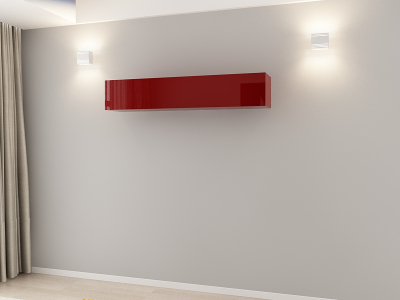 Corp Orizontal 150 MDF Bordo Lucios - Quadro | Modul Mobilier Suspendat Premium Configurabil Fără Mânere/Push to Open - Hulgo Mobili [1]