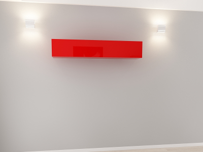 Corpuri QUADRO - Corp Orizontal 150 MDF Rosu Lucios - Quadro | Modul Mobilier Suspendat Premium Configurabil Fără Mânere/Push to Open - Hulgo Mobili