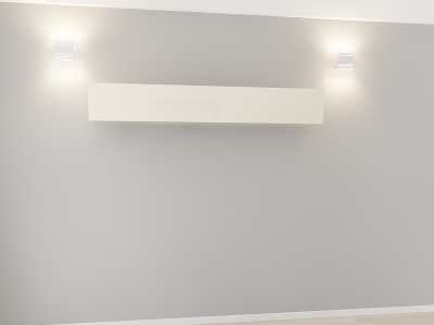 Corpuri QUADRO - Corp Orizontal 180 MDF Crem Lucios - Quadro | Modul Mobilier Suspendat Premium Configurabil Fără Mânere/Push to Open - Hulgo Mobili