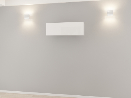 Corp Orizontal 90 MDF Alb Lucios - Quadro | Modul Mobilier Suspendat Premium Configurabil Fără Mânere/Push to Open - Hulgo Mobili [1]
