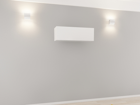 Living QUADRO - Corp Orizontal 90 MDF Alb Lucios - Quadro | Modul Mobilier Suspendat Premium Configurabil Fără Mânere/Push to Open - Hulgo Mobili