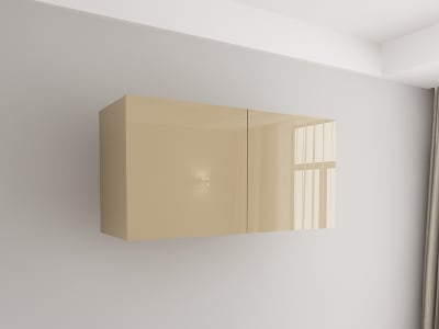 Corpuri Evora - Corp Superior 120 cm Adâncime 37 cm cu 2 Uși - Evora MDF Cappuccino Lucios | Modul Bucătărie Suspendat Premium Configurabil - Hulgo Mobili