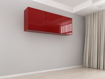 Corpuri Blanca - Corp Superior 180 cu 3 Uși MDF Bordo Lucios - Blanca | Modul de Bucătărie Premium Configurabil - Hulgo Mobili