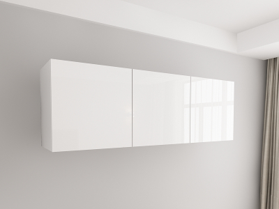 Corpuri Evora - Corp Superior 180 cm Adâncime 37 cm cu 3 Uși - Evora MDF Alb Lucios | Modul Bucătărie Suspendat Premium Configurabil - Hulgo Mobili