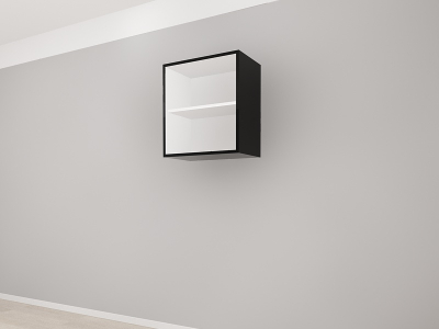 Corp Superior 60 cu 1 Ușă MDF Negru Lucios - Blanca | Modul de Bucătărie Premium Configurabil - Hulgo Mobili [1]