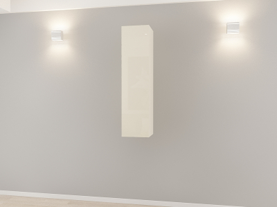 Corpuri QUADRO - Corp Turn 120 MDF Crem Lucios - Quadro | Modul Mobilier Suspendat Premium Configurabil Fără Mânere/Push to Open - Hulgo Mobili