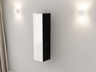 Corp Turn 120 MDF Negru/Alb Lucios - Quadro | Modul Mobilier Suspendat Premium Configurabil Fără Mânere/Push to Open - Hulgo Mobili [2]