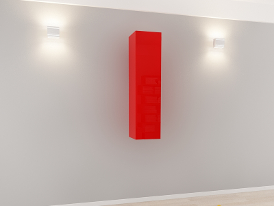 Corp Turn 120 MDF Rosu Lucios - Quadro | Modul Mobilier Suspendat Premium Configurabil Fără Mânere/Push to Open - Hulgo Mobili [1]