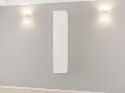 Corpuri QUADRO - Corp Turn 150 MDF Alb Lucios - Quadro | Modul Mobilier Suspendat Premium Configurabil Fără Mânere/Push to Open - Hulgo Mobili