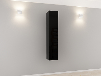 Corp Turn 150 MDF Negru Lucios - Quadro | Modul Mobilier Suspendat Premium Configurabil Fără Mânere/Push to Open - Hulgo Mobili [1]