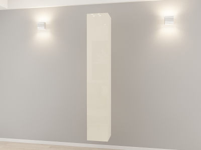 Corpuri QUADRO - Corp Turn 180 MDF Crem Lucios - Quadro | Modul Mobilier Suspendat Premium Configurabil Fără Mânere/Push to Open - Hulgo Mobili