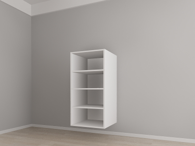 Corp Vertical 125 cm Adâncime 57 cm cu 2 Uși - Evora MDF Alb Lucios | Modul Suspendat pentru Bucătărie Premium, Configurabil și Personalizabil - Hulgo Mobili [2]