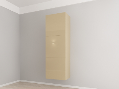 Corp Vertical 187 cm Adâncime 37 cm cu 3 Uși - Evora MDF Cappuccino Lucios | Modul Suspendat pentru Bucătărie Modernă, Configurabil și Elegant - Hulgo Mobili [1]