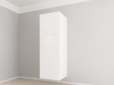 Corp Vertical 187 cm Adâncime 57 cm cu 3 Uși - Evora MDF Alb Lucios | Modul Bucătărie Suspendat, Configurabil și Elegant - Hulgo Mobili [1]
