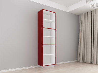 Corp Vertical 210 cu 3 Uși Adancime 37 Blanca Bordo Lucios - Modul Premium de Bucătărie Configurabil, Fără Mânere, Deschidere Prin Apăsare - Hulgo Mobili [1]