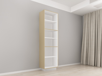 Corp Vertical 210 cu 3 Uși Adancime 37 Blanca Cappuccino Lucios - Modul Premium de Bucătărie Configurabil, Fără Mânere, Deschidere Prin Apăsare - Hulgo Mobili [1]