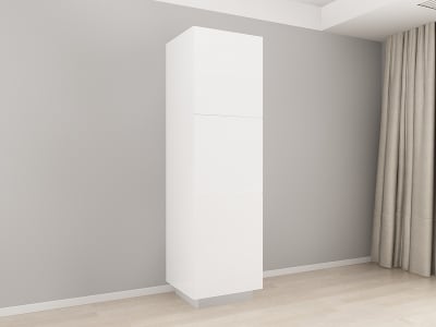 Corpuri Blanca - Corp Vertical 210 cu 3 Uși Adancime 57 Blanca Alb Lucios - Modul Premium de Bucătărie Configurabil, Fără Mânere, Deschidere Prin Apăsare - Hulgo Mobili