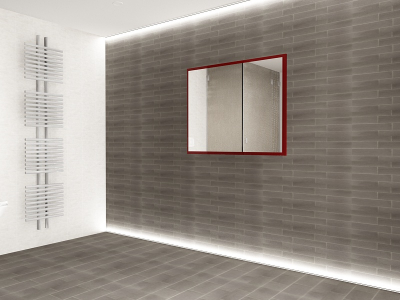 Panou Oglindă Baie EOS MDF Bordo Lucios 100x80 cm | Mobilier Baie Modern, Premium, Configurabil si Personalizabil - Hulgo Mobili [2]