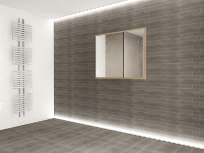 Panou Oglindă Baie EOS MDF Cappuccino Lucios 100x80 cm | Mobilier Baie Modern, Premium, Configurabil si Personalizabil - Hulgo Mobili [2]