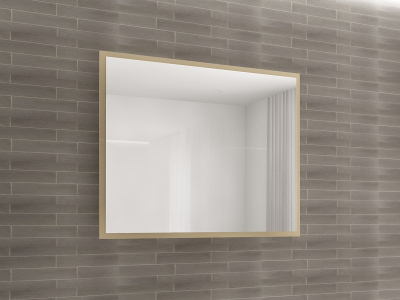 Colectia EOS - Panou Oglindă Baie EOS MDF Cappuccino Lucios 100x80 cm | Mobilier Baie Modern, Premium, Configurabil si Personalizabil - Hulgo Mobili