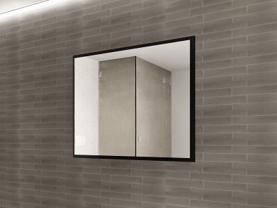 Panou Oglindă Baie EOS MDF Negru Lucios 100x80 cm | Mobilier Baie Modern, Premium, Configurabil si Personalizabil - Hulgo Mobili [1]