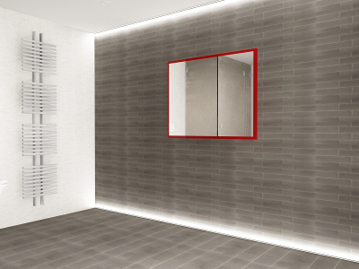 Panou Oglindă Baie EOS MDF Rosu Lucios 80x100 cm | Mobilier Baie Modern, Premium, Configurabil si Personalizabil - Hulgo Mobili [2]