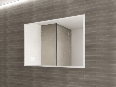 Panou Oglindă Baie EOS MDF Alb Lucios 120x80 cm | Mobilier Baie Modern, Premium, Configurabil si Personalizabil - Hulgo Mobili [1]