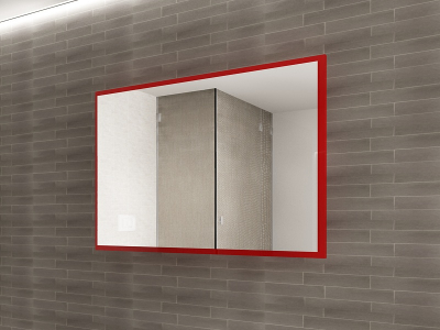 Panou Oglindă Baie EOS MDF Rosu Lucios 120x80 cm | Mobilier Baie Modern, Premium, Configurabil si Personalizabil - Hulgo Mobili [1]