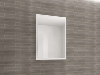 Colectia EOS - Panou Oglindă Baie EOS MDF Alb Lucios 80x60 cm | Mobilier Baie Modern, Premium, Configurabil si Personalizabil - Hulgo Mobili