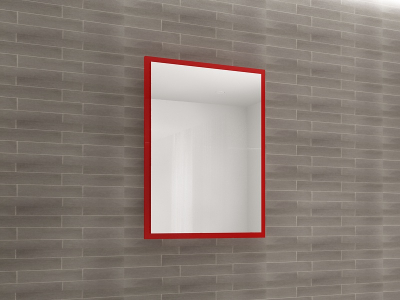 Colectia EOS - Panou Oglindă Baie EOS MDF Rosu Lucios 80x60 cm | Mobilier Baie Modern, Premium, Configurabil si Personalizabil - Hulgo Mobili