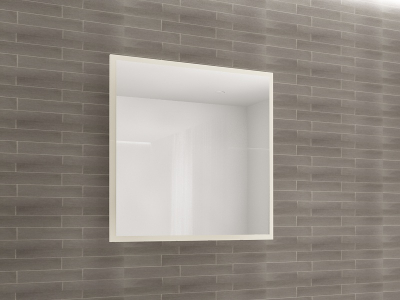 Colectia EOS - Panou Oglindă Baie EOS MDF Crem Lucios 80x80 cm | Mobilier Baie Modern, Premium, Configurabil si Personalizabil - Hulgo Mobili