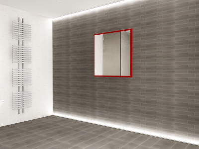 Panou Oglindă Baie EOS MDF Rosu Lucios 80x80 cm | Mobilier Baie Modern, Premium, Configurabil si Personalizabil - Hulgo Mobili [2]