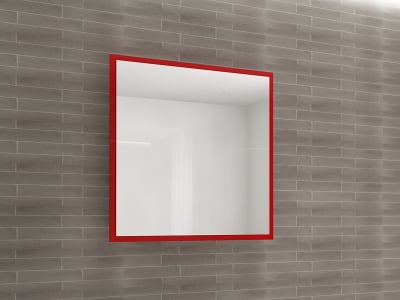 Colectia EOS - Panou Oglindă Baie EOS MDF Rosu Lucios 80x80 cm | Mobilier Baie Modern, Premium, Configurabil si Personalizabil - Hulgo Mobili