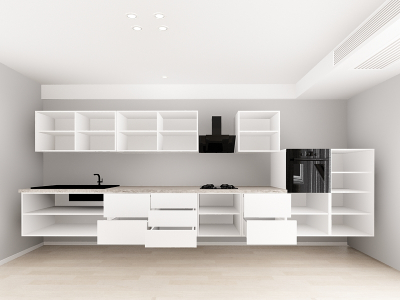 Evora 5 MDF Alb Lucios - Set Mobilă Bucătărie Modulară Modernă MDF 4.8m Premium Configurabilă Deschidere Prin Apăsare Fără Mânere/Push to Open Design Integral Suspendat Personalizabil - Hulgo Mobili [18]