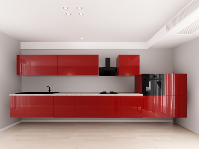 Evora 5 MDF Bordo Lucios - Set Mobilă Bucătărie Modulară Modernă MDF 4.8m Premium Configurabilă Deschidere Prin Apăsare Fără Mânere/Push to Open Design Integral Suspendat Personalizabil - Hulgo Mobili [18]