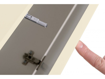 Living QUADRO 12 MDF Crem Lucios | Set Mobilier Modular Suspendat Premium Configurabil pentru un Living Modern Fără Mânere/Push to Open - Hulgo Mobili [5]