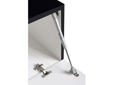 Living QUADRO 5 MDF Negru/Alb Lucios | Set Mobilier Modular Suspendat Premium Configurabil pentru un Living Modern Fără Mânere/Push to Open - Hulgo Mobili [6]