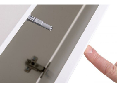 Living QUADRO 6 MDF Alb/Negru Lucios | Set Mobilier Modular Suspendat Premium Configurabil pentru un Living Modern Fără Mânere/Push to Open - Hulgo Mobili [4]