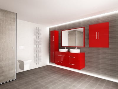 Set EOS 3 MDF Rosu Lucios | Set Mobilă Modulară Suspendată pentru Baie | Mobilier Premium, Modern, Configurabil și Personalizabil - Hulgo Mobili [8]