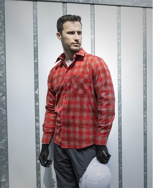Camasa flanel URBAN - rosu/bej [2]