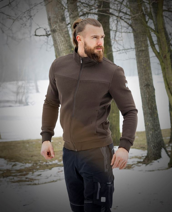 Hanorac fara gluga M007 - maro [3]